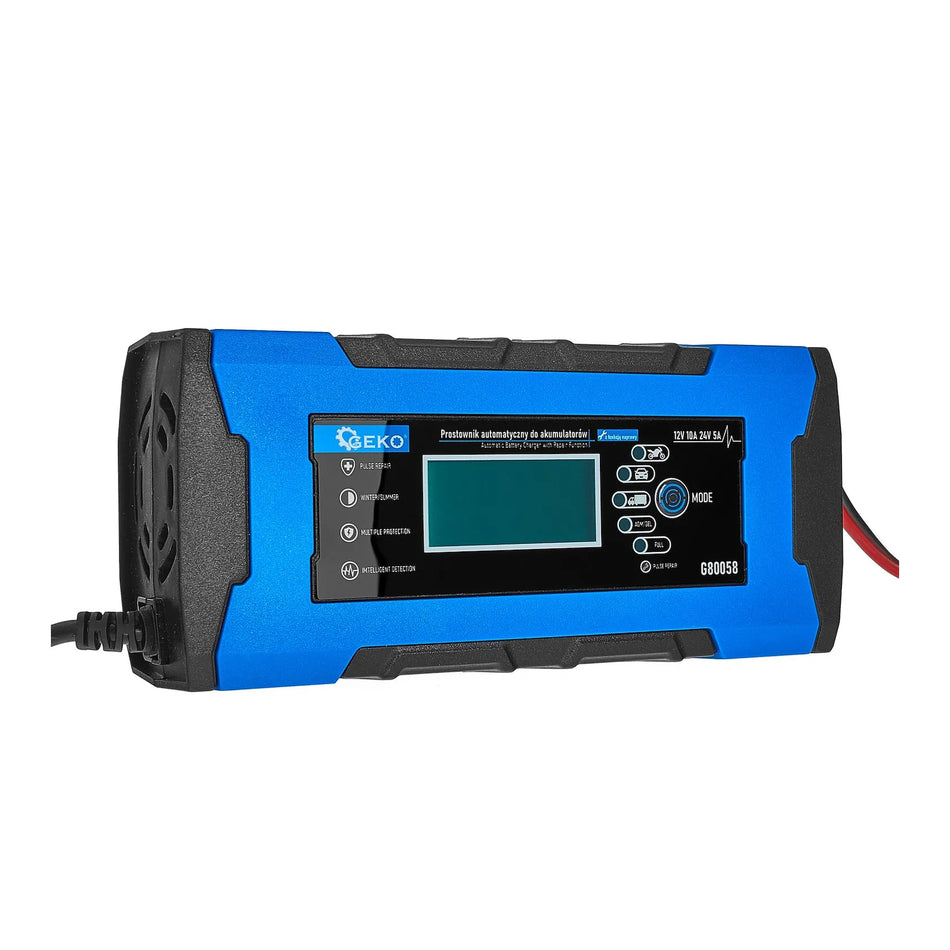GEKO acculader 12/24 V 10 A met batterijreparatiefunctie