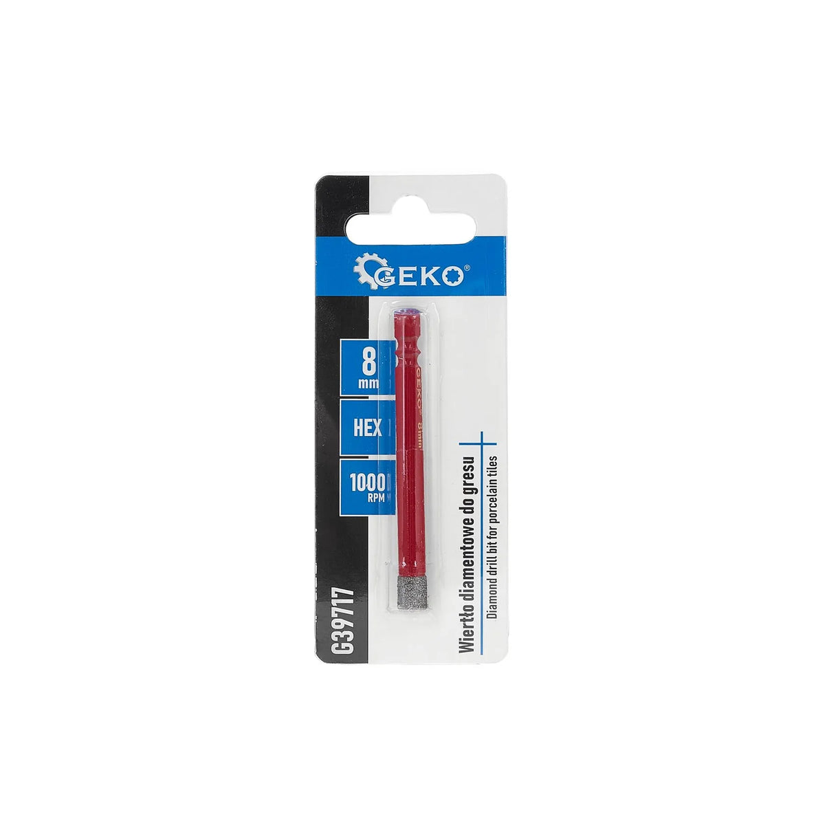 GEKO Diamantboor voor Tegels met 1/4" HEX Schacht 8 mm