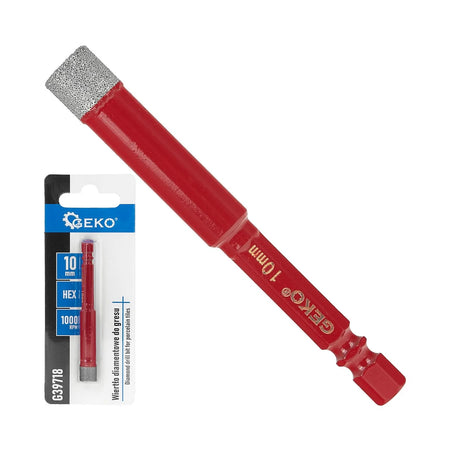 GEKO Diamantboor voor tegels 10 mm met 1/4” HEX schacht