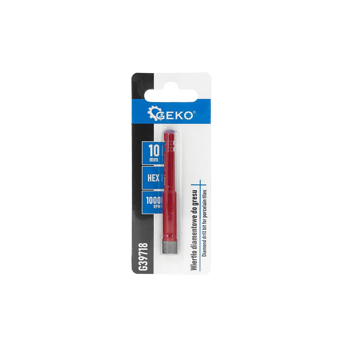 GEKO Diamantboor voor tegels 10 mm met 1/4” HEX schacht