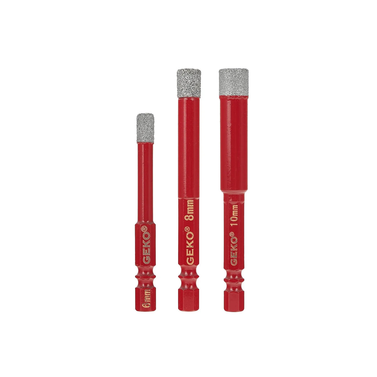 GEKO Diamant Boorset voor Tegels 6 - 10 mm HEX 3-delig