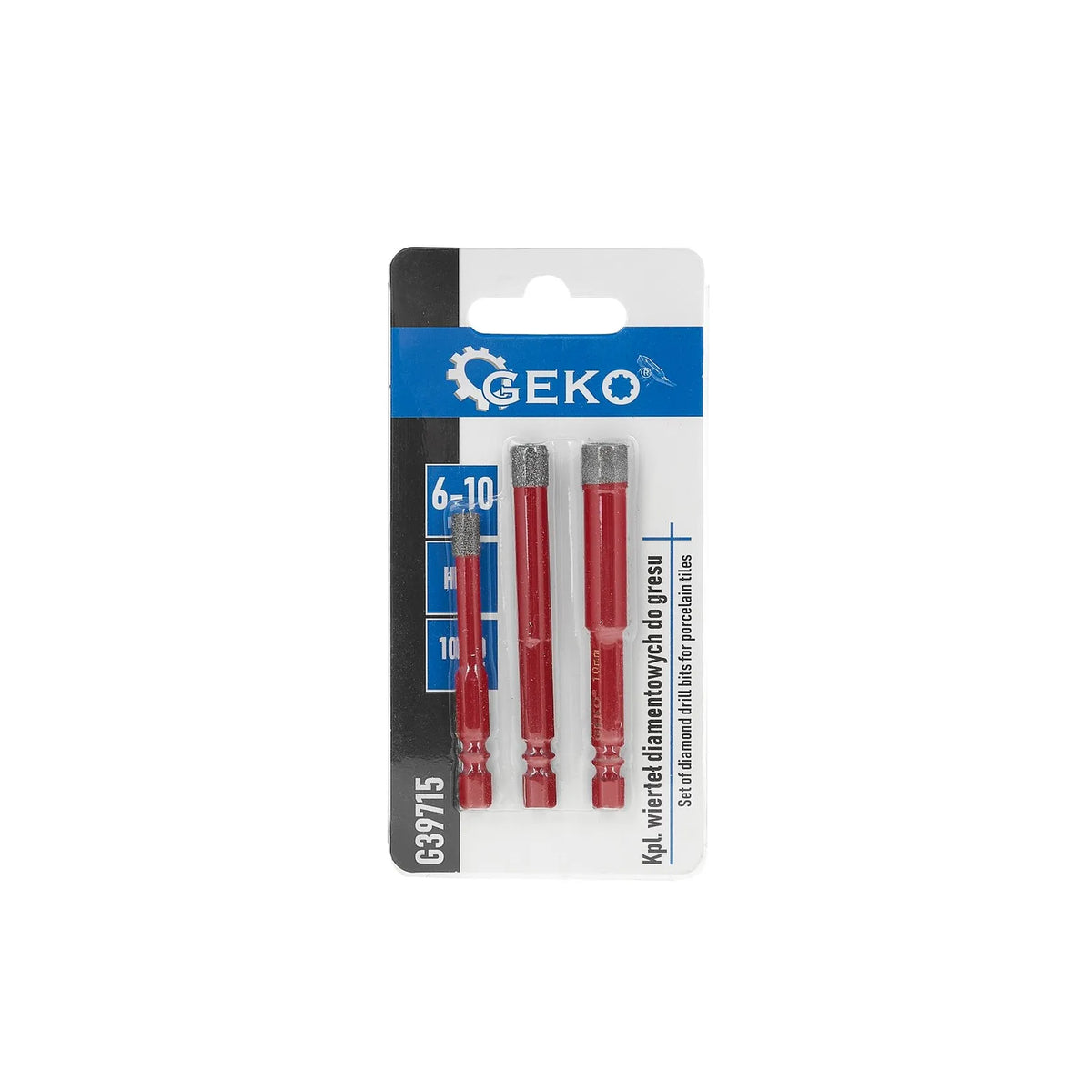 GEKO Diamant Boorset voor Tegels 6 - 10 mm HEX 3-delig