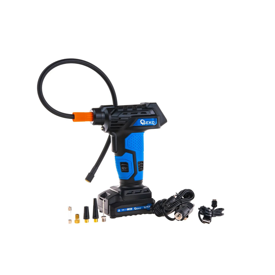 GEKO Accu luchtcompressor 12 V 0,2 - 10,3 bar