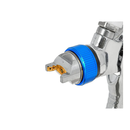 GEKO Spray gun HVLP met 600 ml pot en 4 spuitmonden 1,4 - 1,7 - 2,0 - 2,5 mm