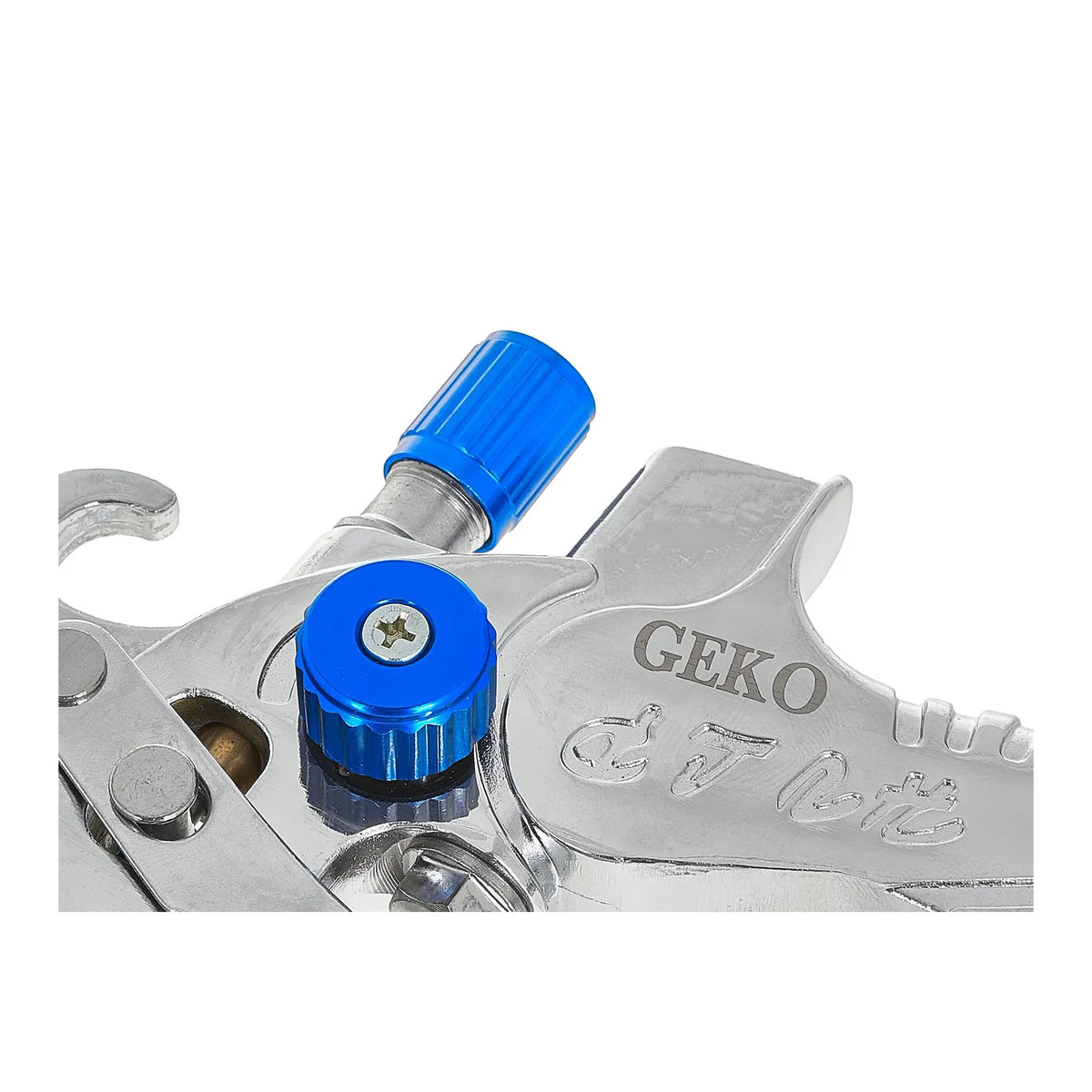 GEKO Spray gun HVLP met 600 ml pot en 4 spuitmonden 1,4 - 1,7 - 2,0 - 2,5 mm