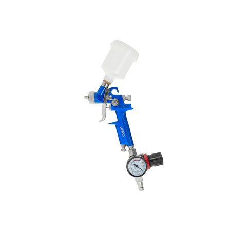 GEKO MINI HVLP verfspuit 125 ml 0,8 mm met 1/4" drukregelaar 500g