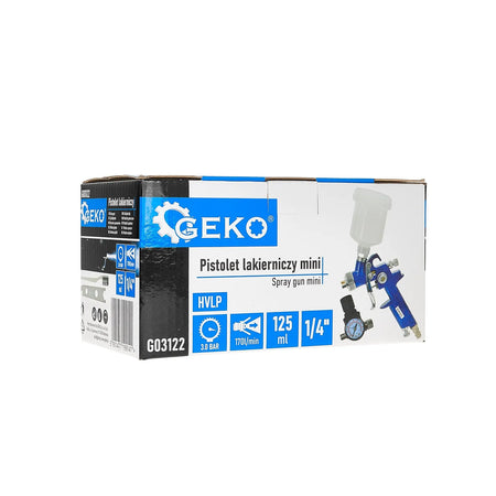 GEKO MINI HVLP verfspuit 125 ml 0,8 mm met 1/4" drukregelaar 500g