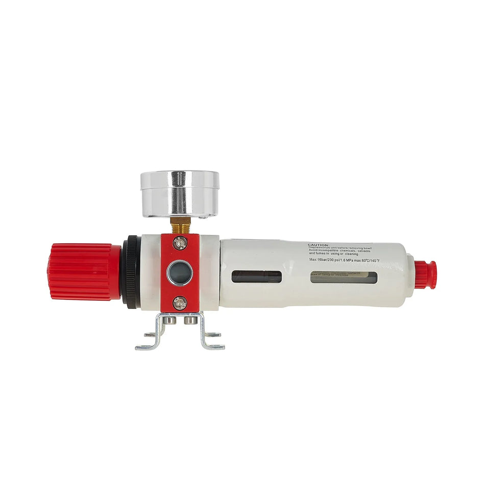 GEKO Luchtfilter Regulator & Smeerder 1/4" met Drukmeter