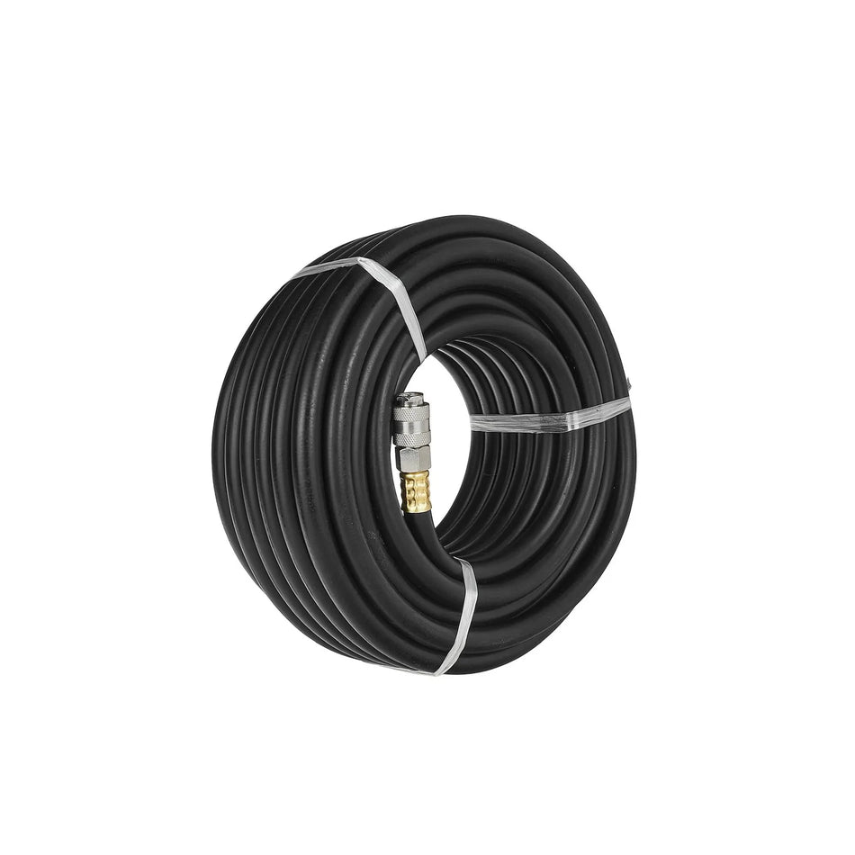 GEKO luchtpistoolslang rubber 10x17 mm 20m met 1/4" snelkoppelingen