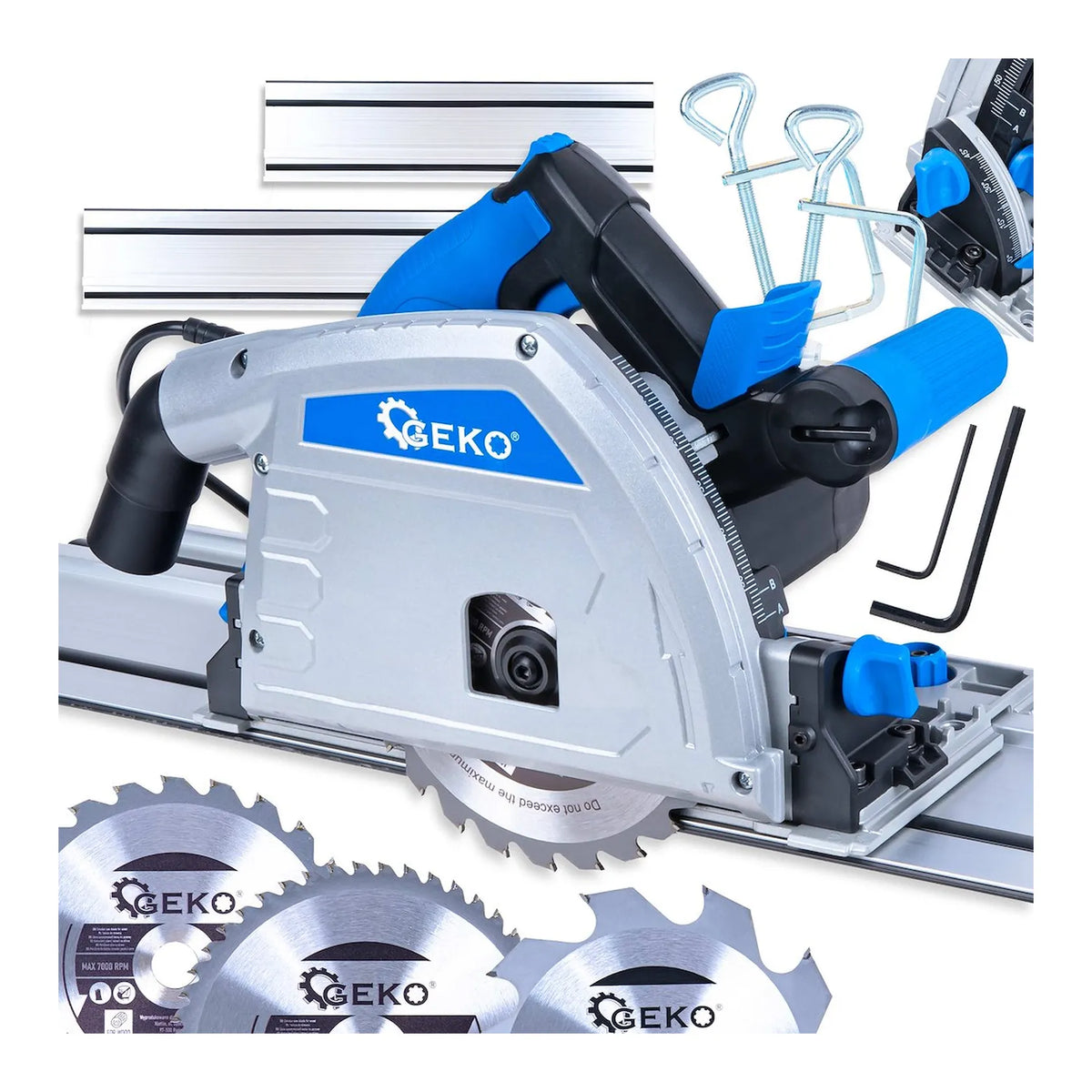 GEKO Cirkelzaag 1200 W 165 mm met geleider