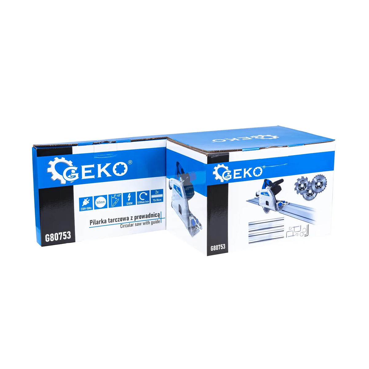 GEKO Cirkelzaag 1200 W 165 mm met geleider