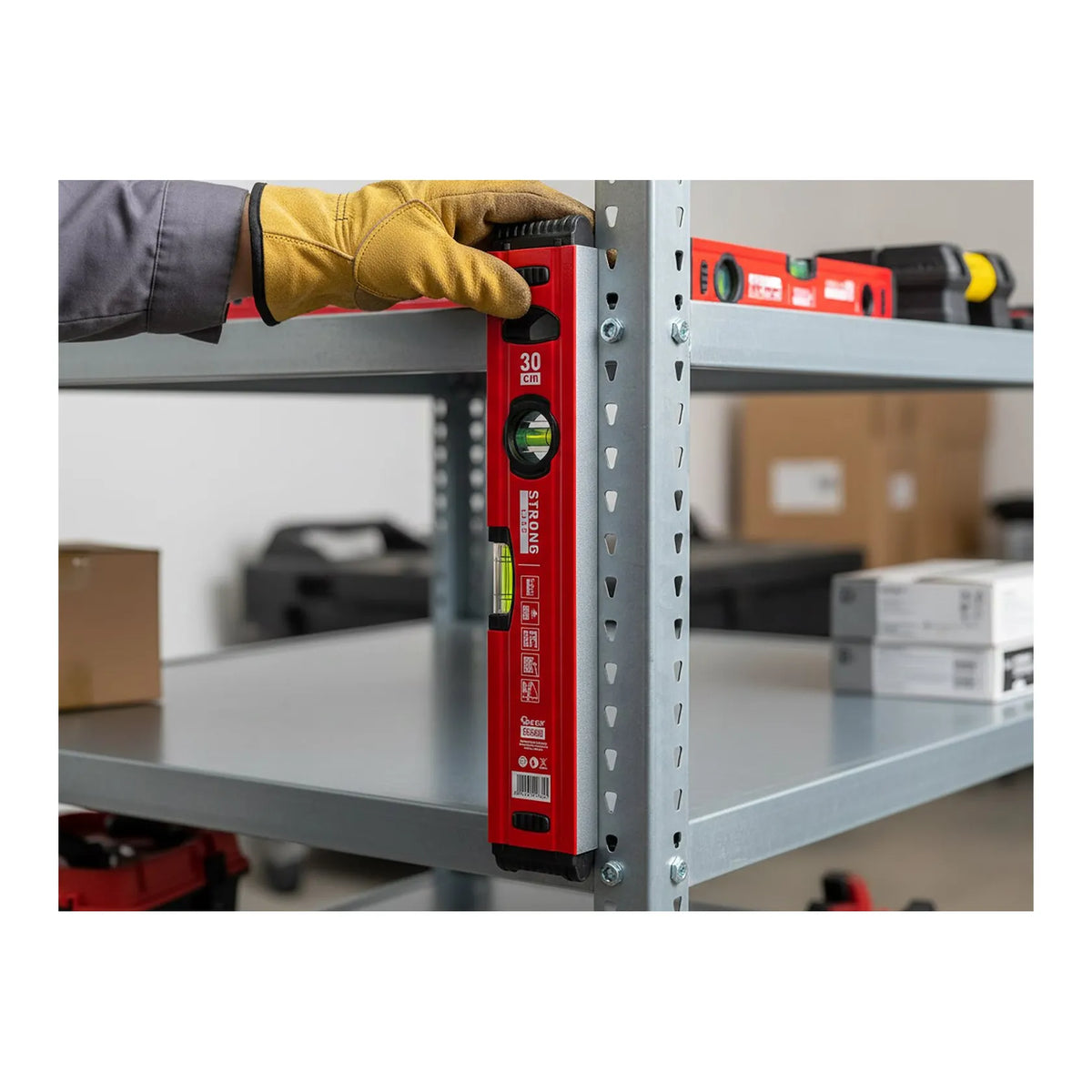 GEKO Aluminium waterpas met magneet Strong Line 300 mm