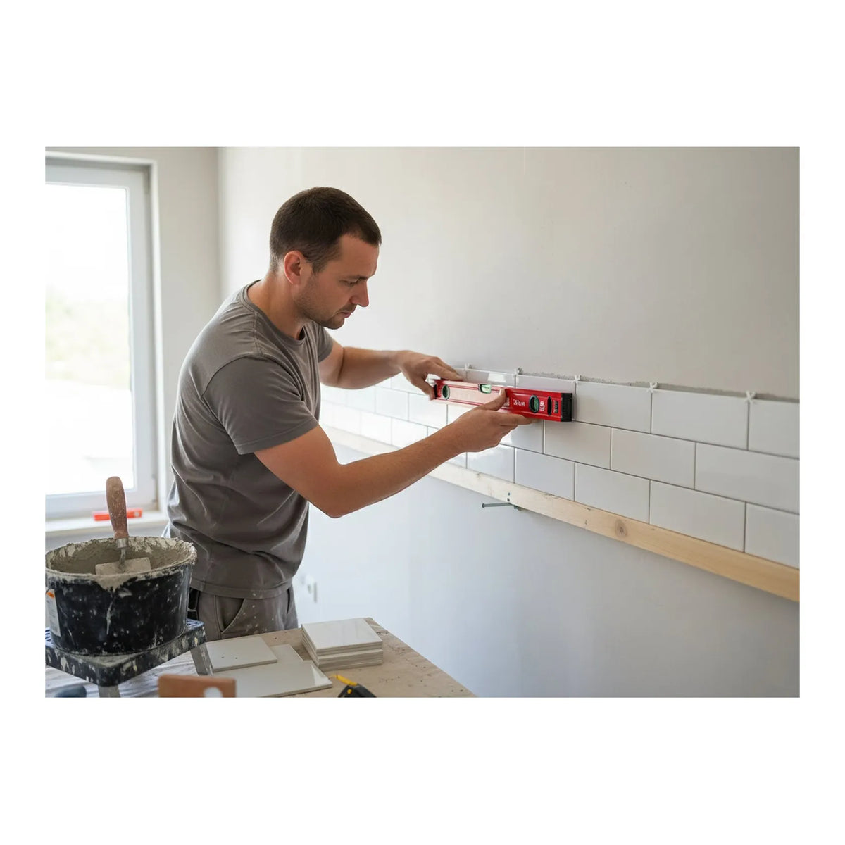 GEKO Aluminium waterpas Strong Line 500 mm met magnetisch profiel