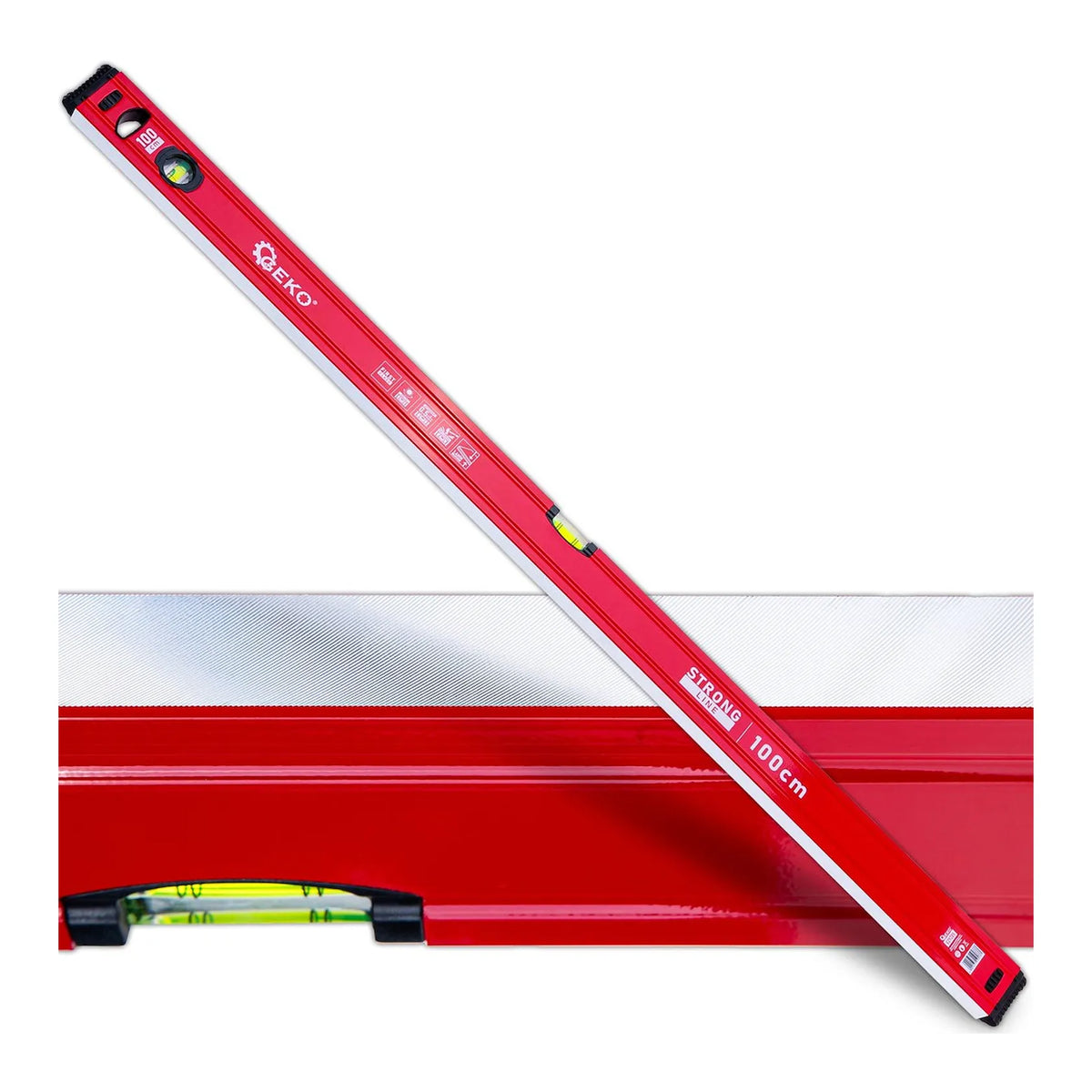 GEKO Aluminium waterpas Strong Line 1000 mm met magnetisch profiel
