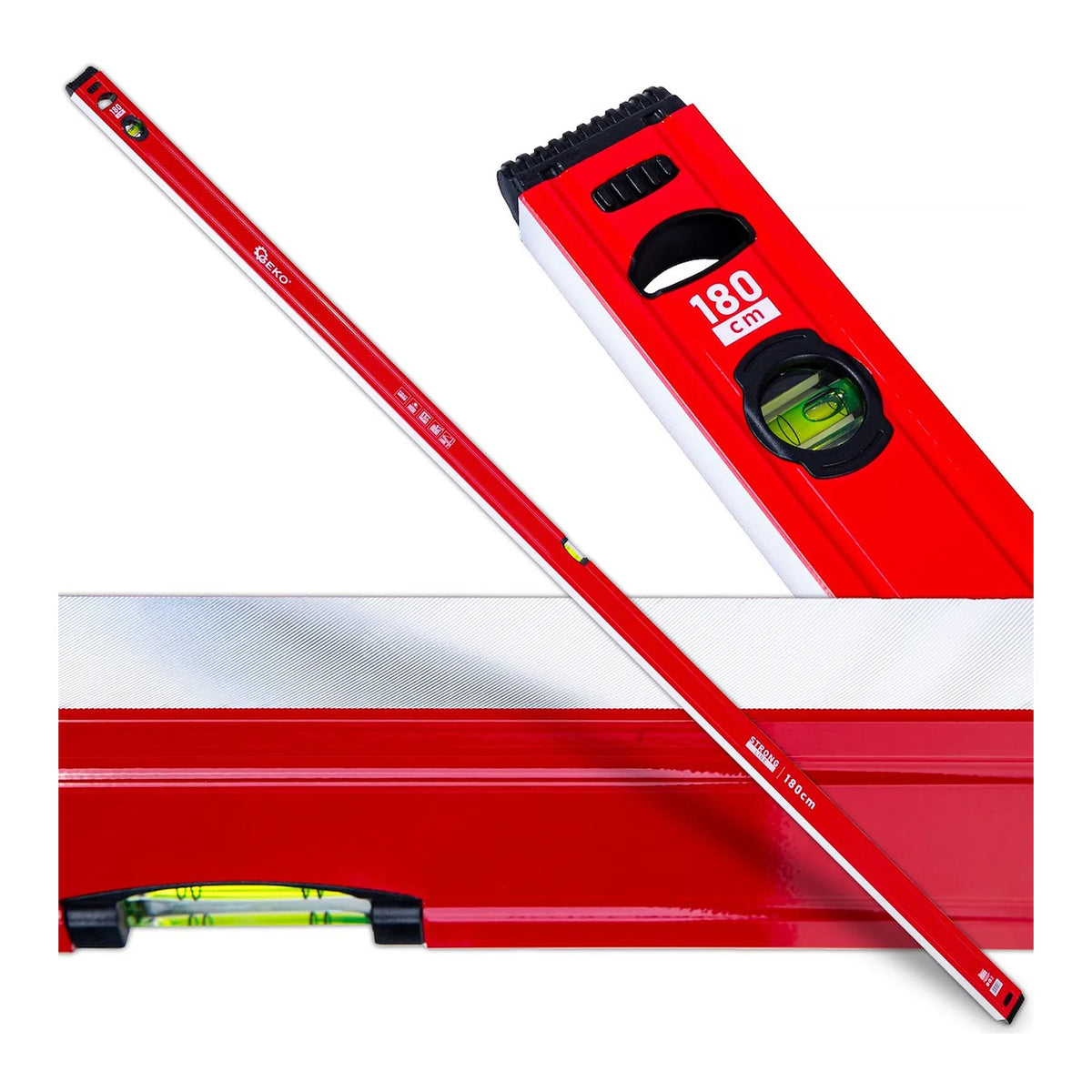 GEKO Aluminium waterpas met magneet Strong Line 1800 mm