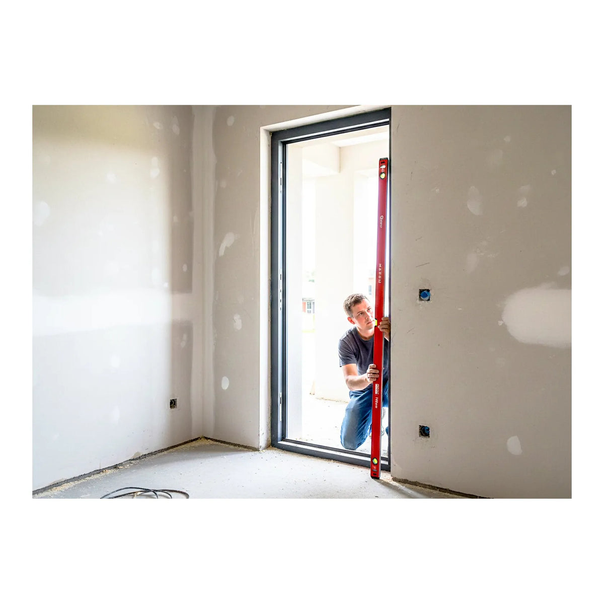 GEKO Aluminium waterpas met magneet Strong Line 1800 mm