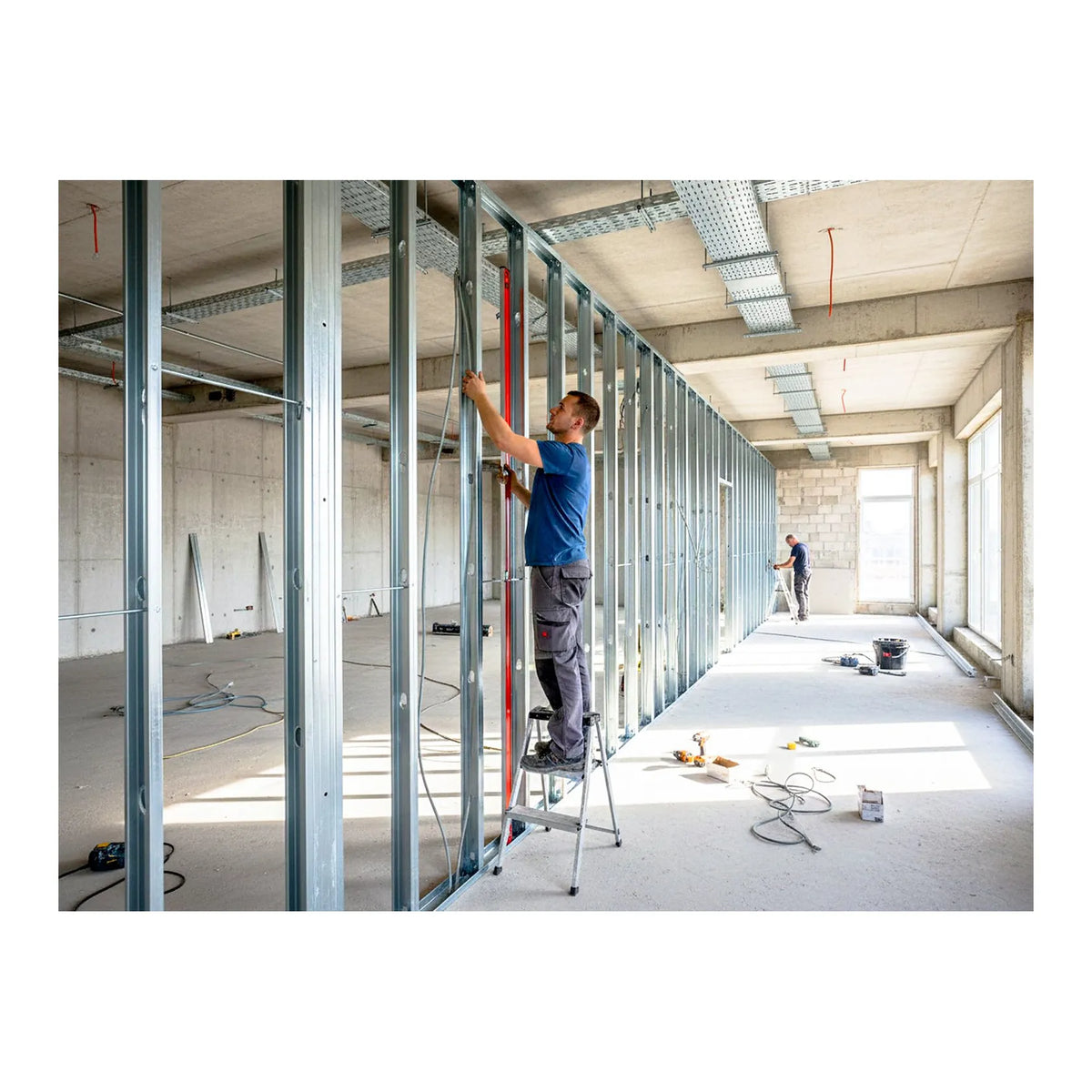 GEKO Aluminium waterpas met magneet Strong Line 2000 mm