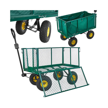 GEKO Grote Gartentrolley 96x51x40 cm met 220L Inhoud