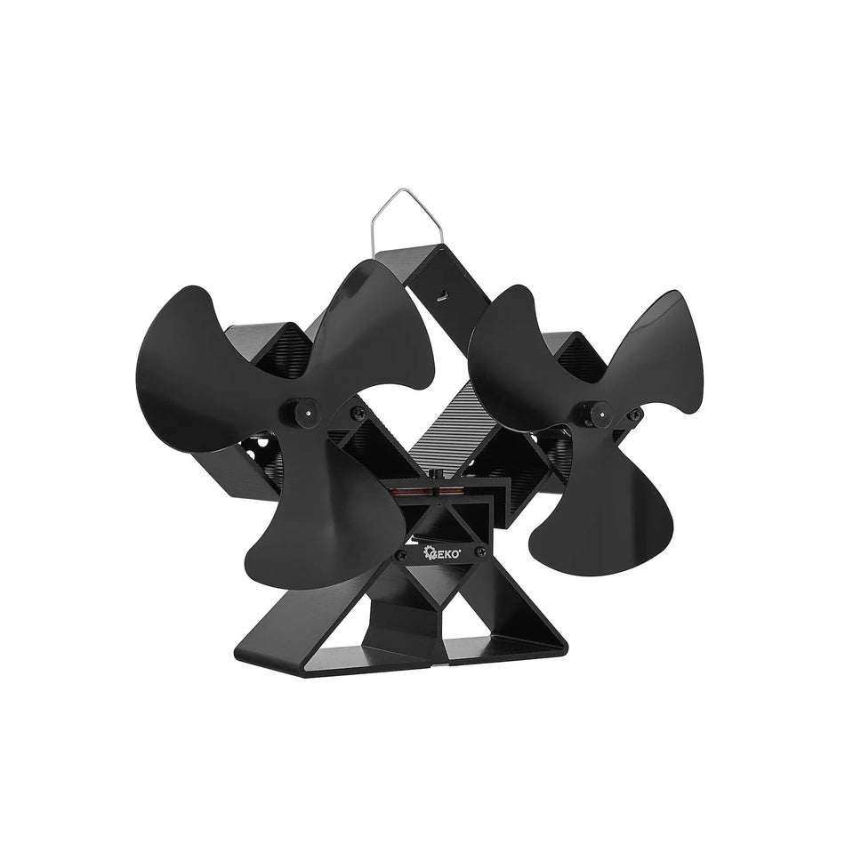 GEKO Thermo-elektrische dubbele kachelventilator 2 x 154 mm