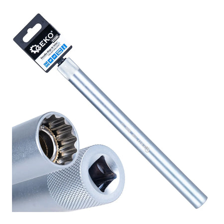 GEKO Dunwandige Bougiesleutel 16 mm Lang 250 mm 3/8"