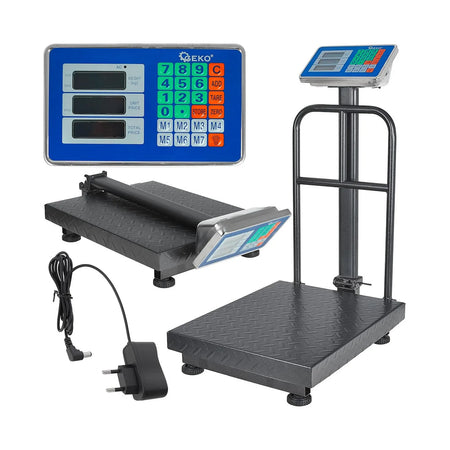 GEKO Platformweegschaal LCD tot 300 kg met stalen plateau 40x50 cm
