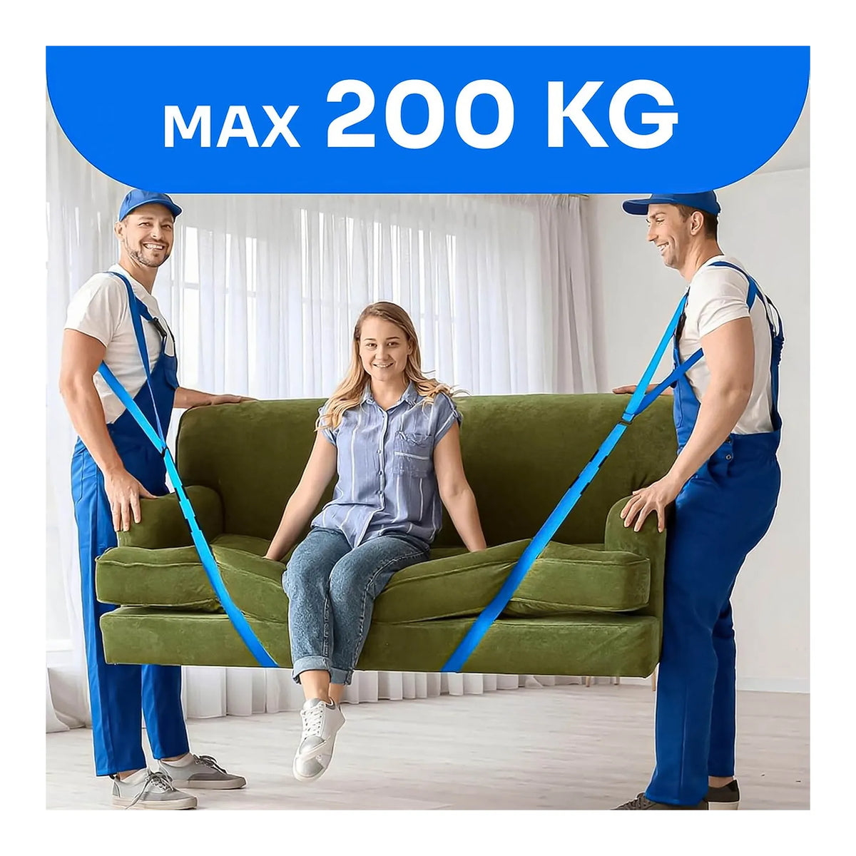 GEKO Verhuisbanden met harnas 2,9 m/270 kg/50 mm