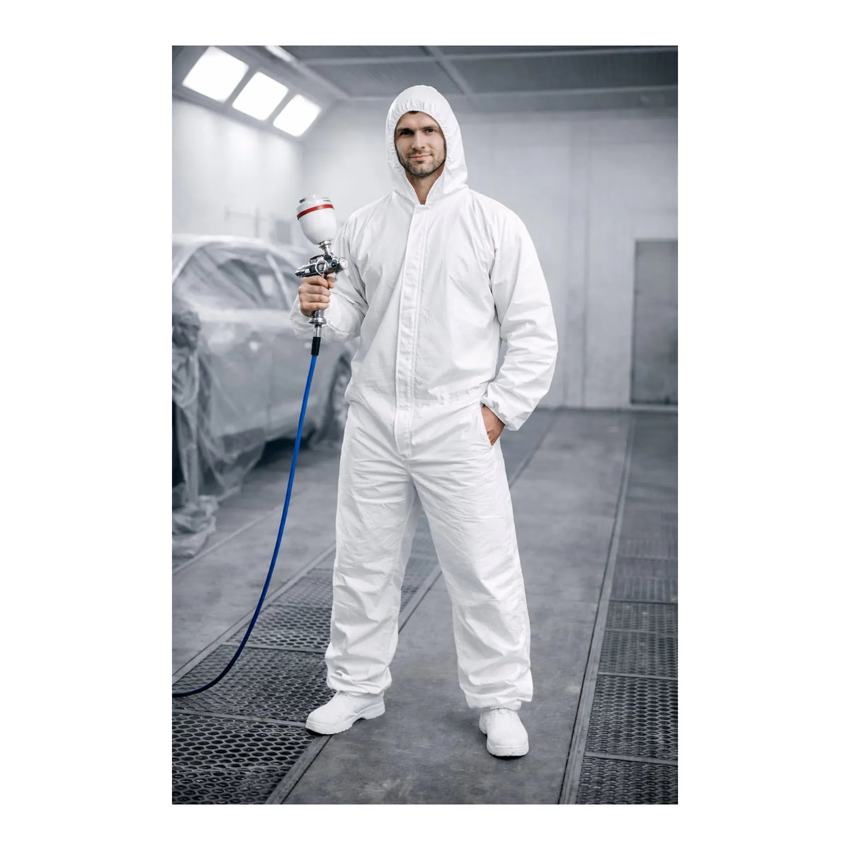 GEKO Beschermend werkpak met capuchon 55g/m2 type 5/6 maat L