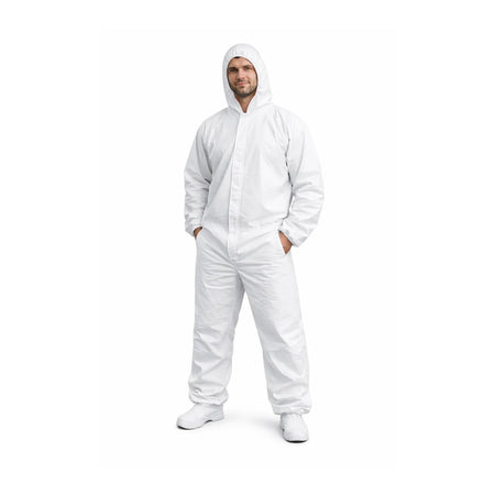 GEKO Beschermend hooded werkpak type 5/6 wit XXL 55gsm