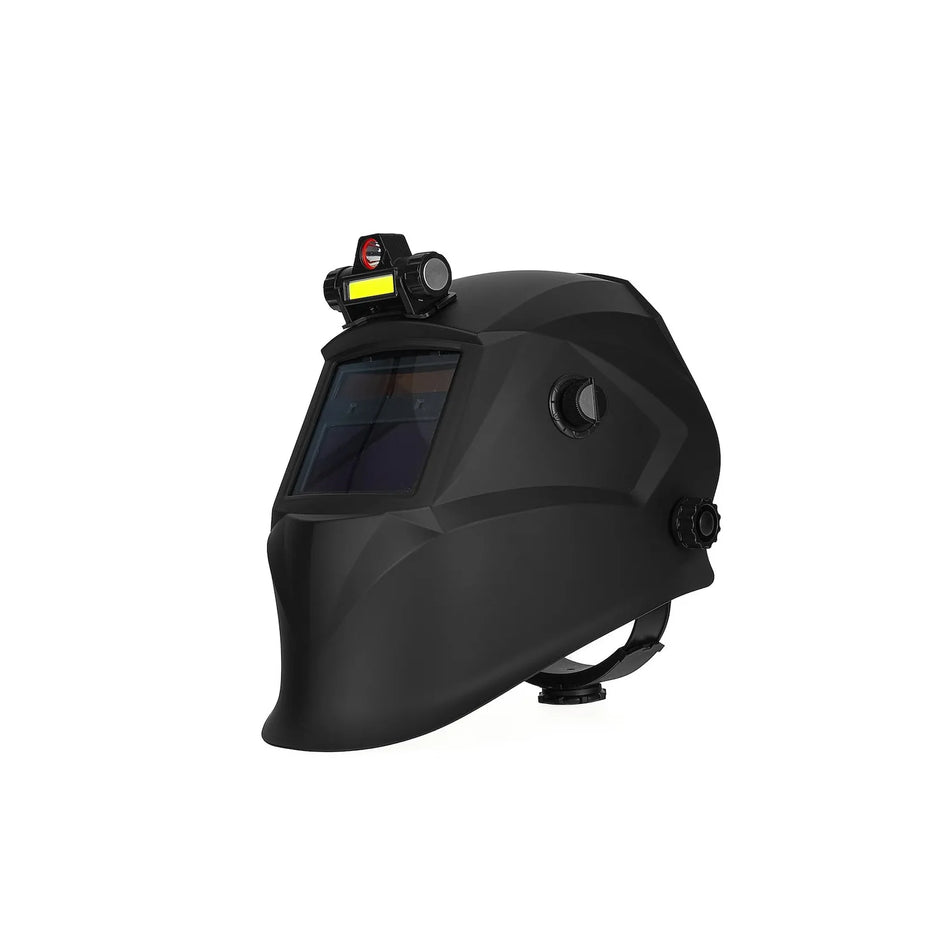 GEKO Lashelm met automatisch donkerwordend filter en LED verlichting