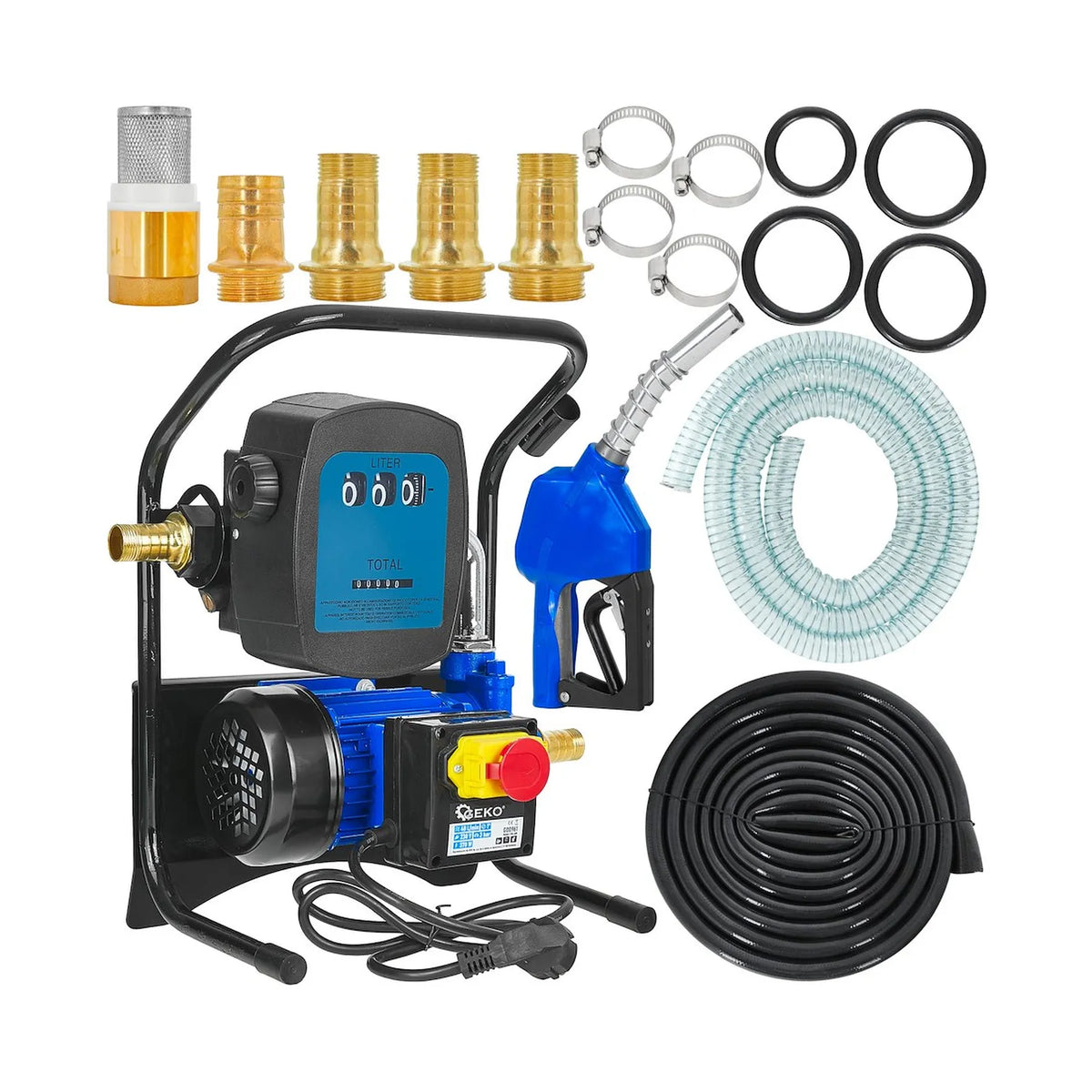 GEKO Dieselbrandstofpomp met mechanische meter 230 V 40l/min