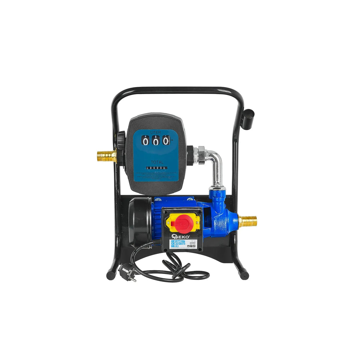 GEKO Dieselbrandstofpomp met mechanische meter 230 V 40l/min