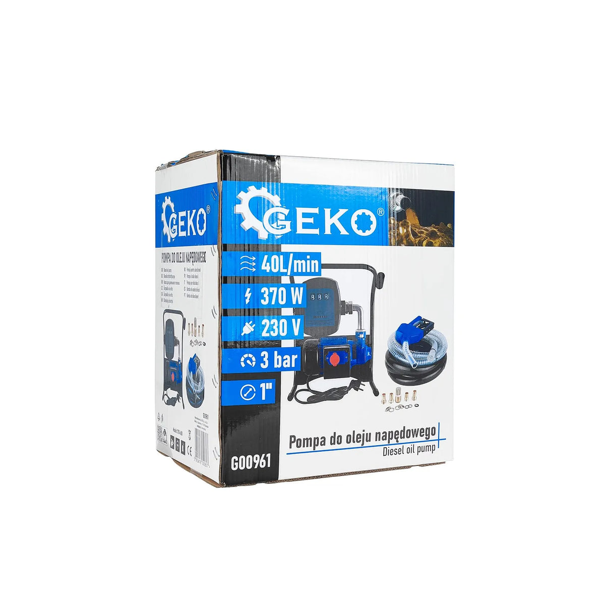 GEKO Dieselbrandstofpomp met mechanische meter 230 V 40l/min