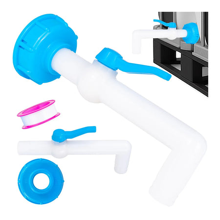 GEKO IBC-set S60x6 adapter met 25 mm slangkraan 90 graden