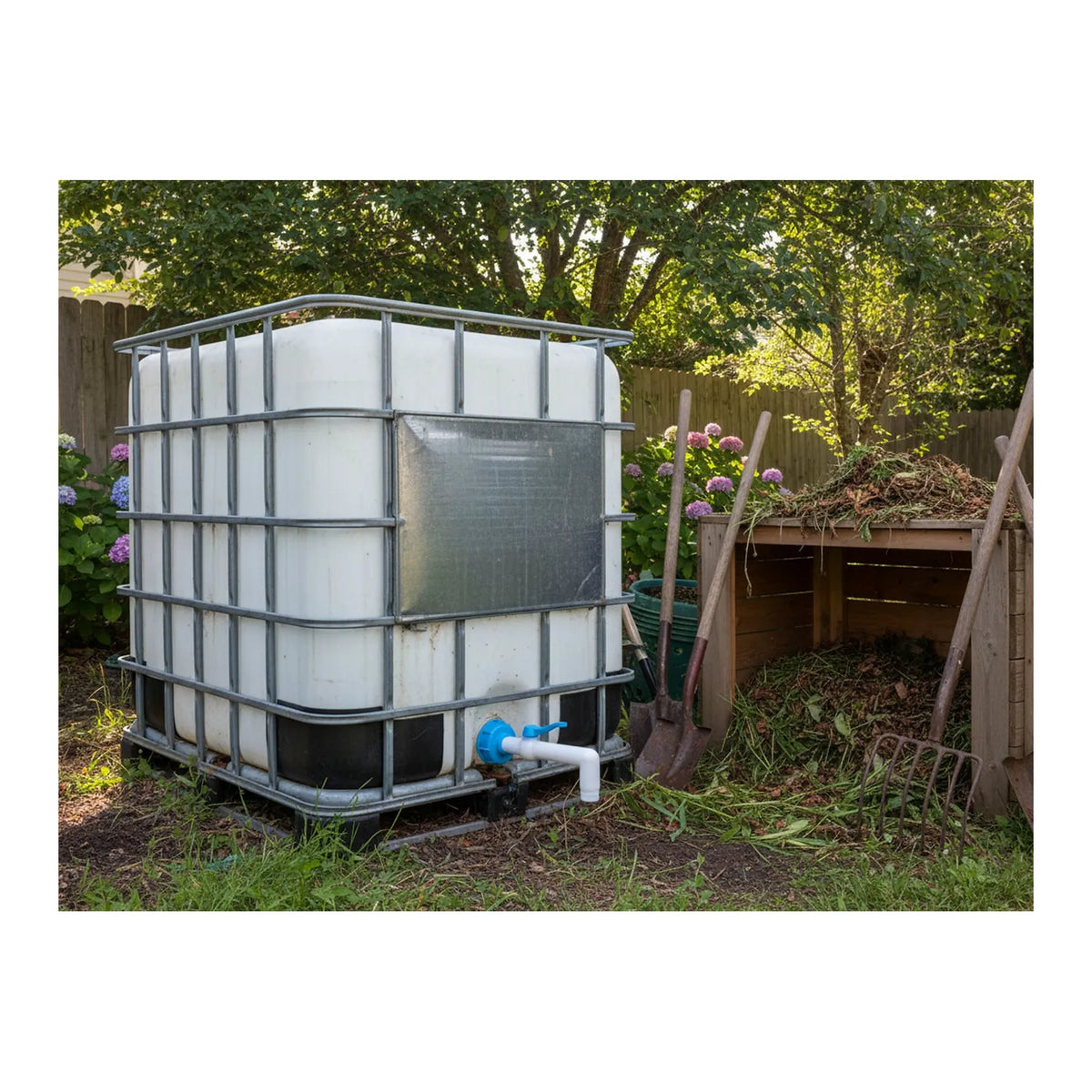 GEKO IBC-set S60x6 adapter met 25 mm slangkraan 90 graden