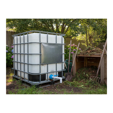 GEKO IBC-set S60x6 adapter met 25 mm slangkraan 90 graden
