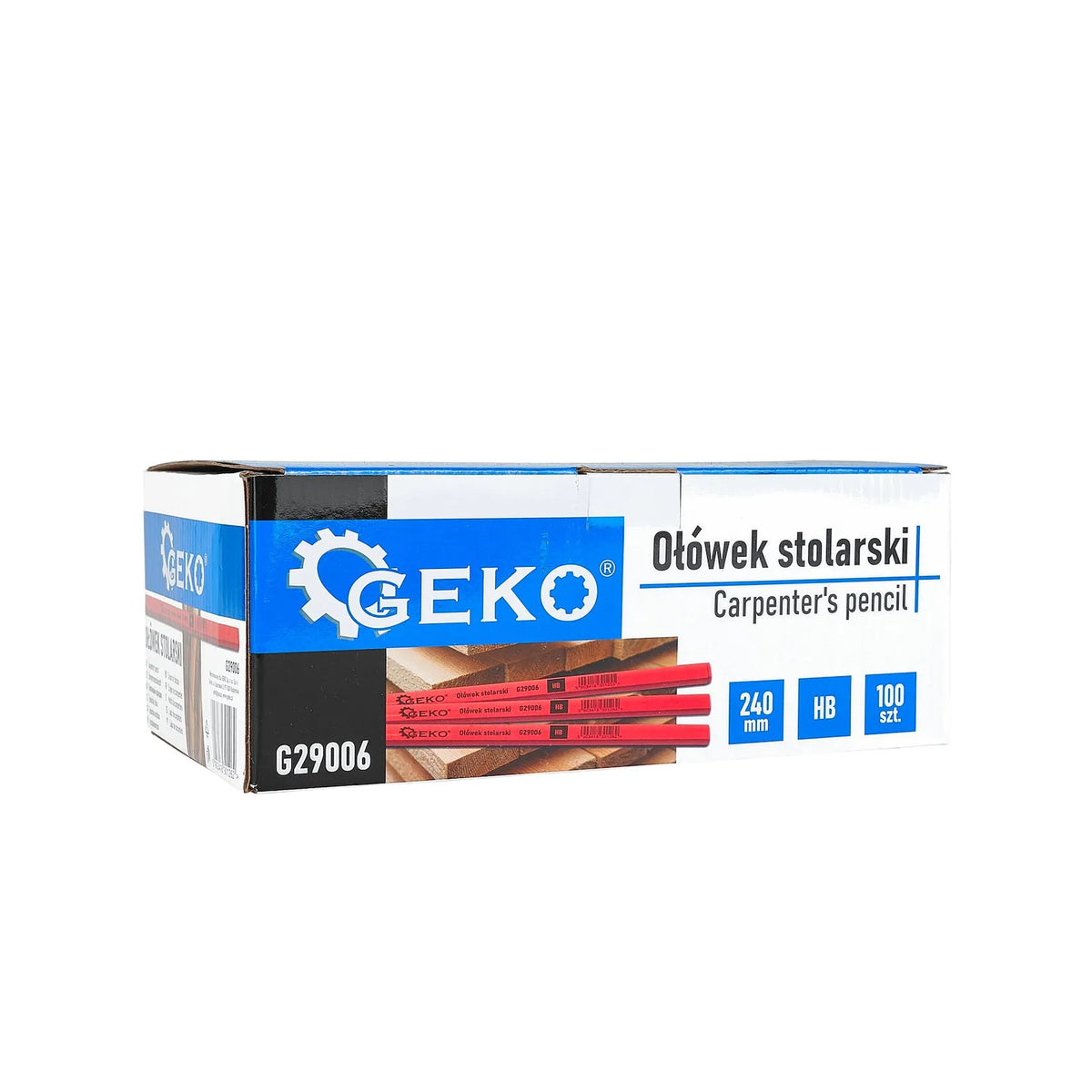 GEKO Timmermanspotlood HB 240 mm 100 stuks