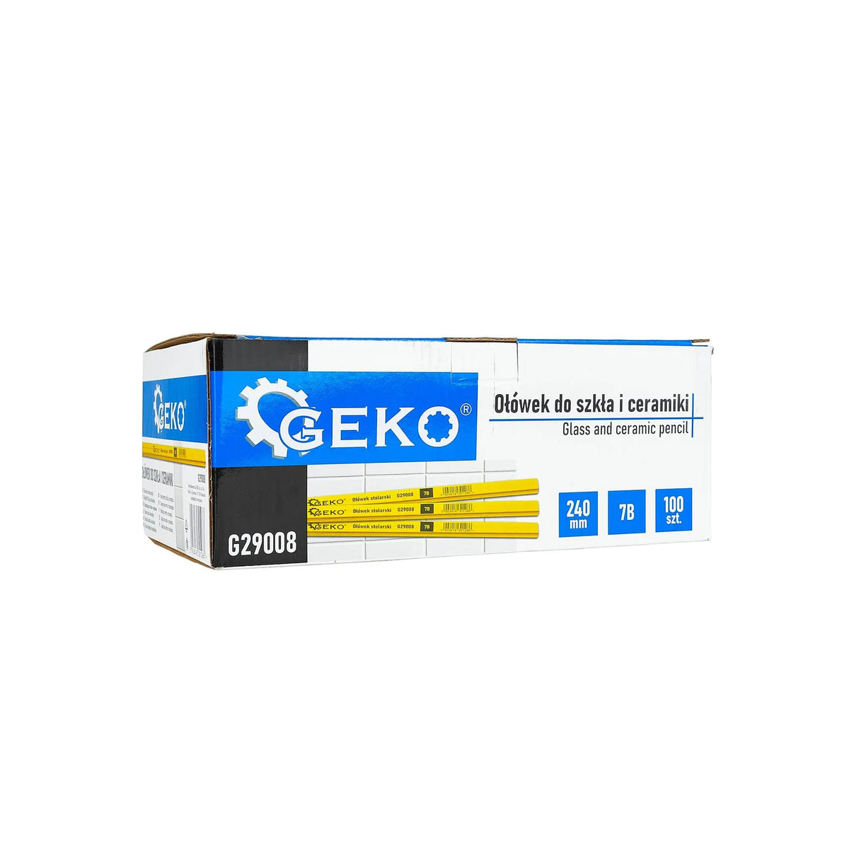 GEKO Glas- en keramiekpotlood 7B 240 mm 100 stuks