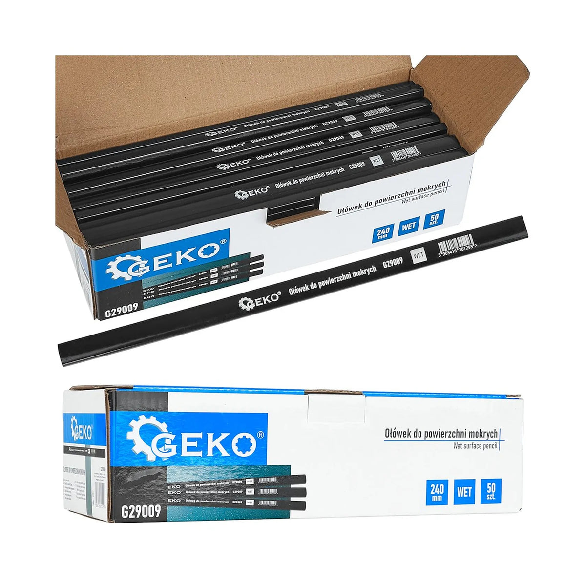 GEKO Potlood voor natte oppervlakken 240 mm 50 stuks