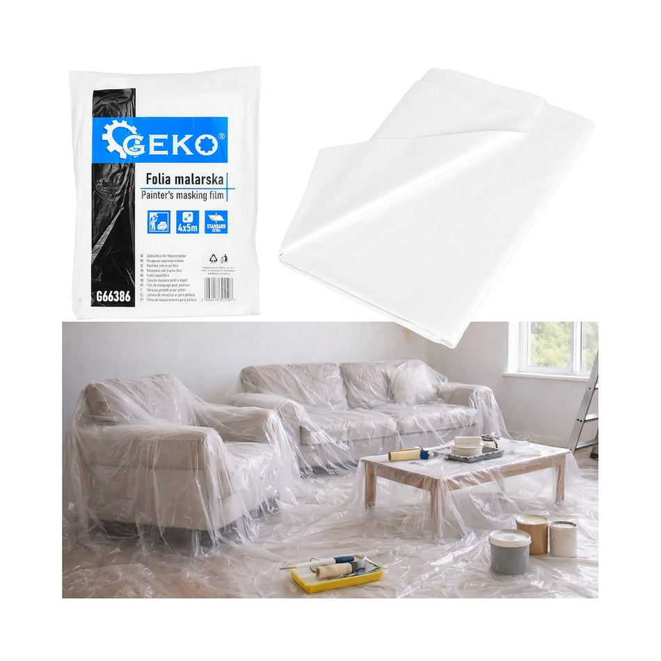 GEKO Schildersfolie duurzaam standaard extra transparant 4x5m 14 microns
