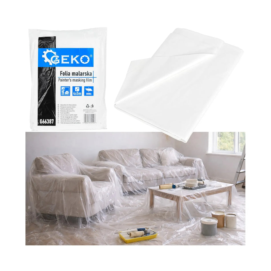 GEKO Beschermfolie dik voor verf 4x5m 400 gram