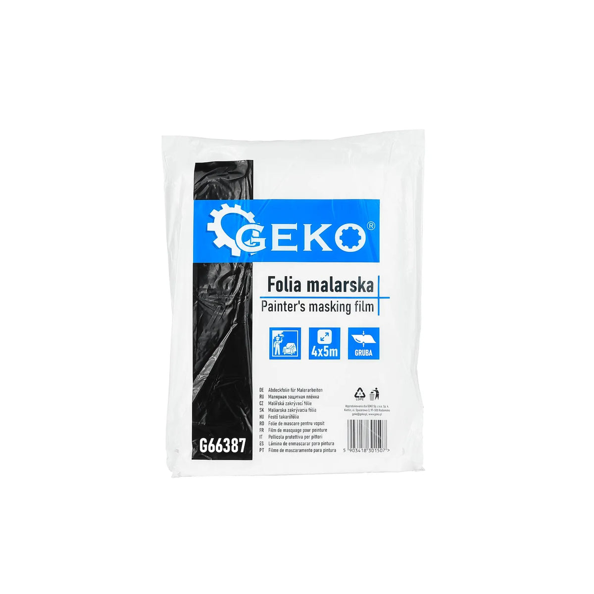 GEKO Beschermfolie dik voor verf 4x5m 400 gram