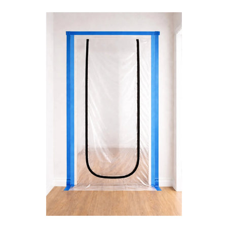GEKO Deurafdekfolie met U-rits 220x120 cm transparant