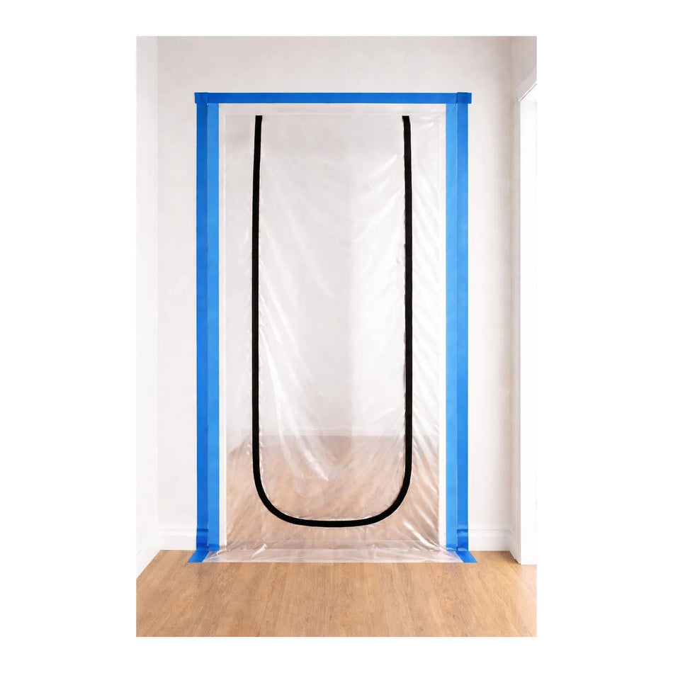 GEKO Deurafdekfolie met U-rits 220x120 cm transparant