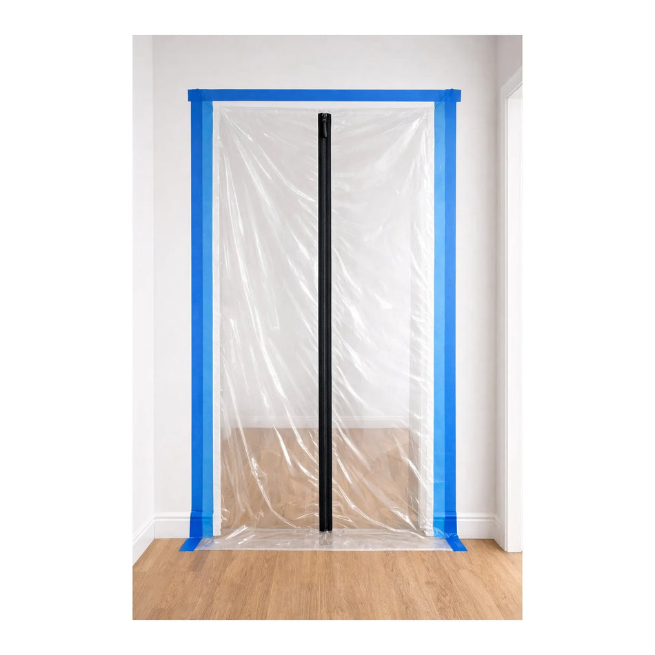 GEKO Deurafdekfolie met I-rits 220x120 cm transparant
