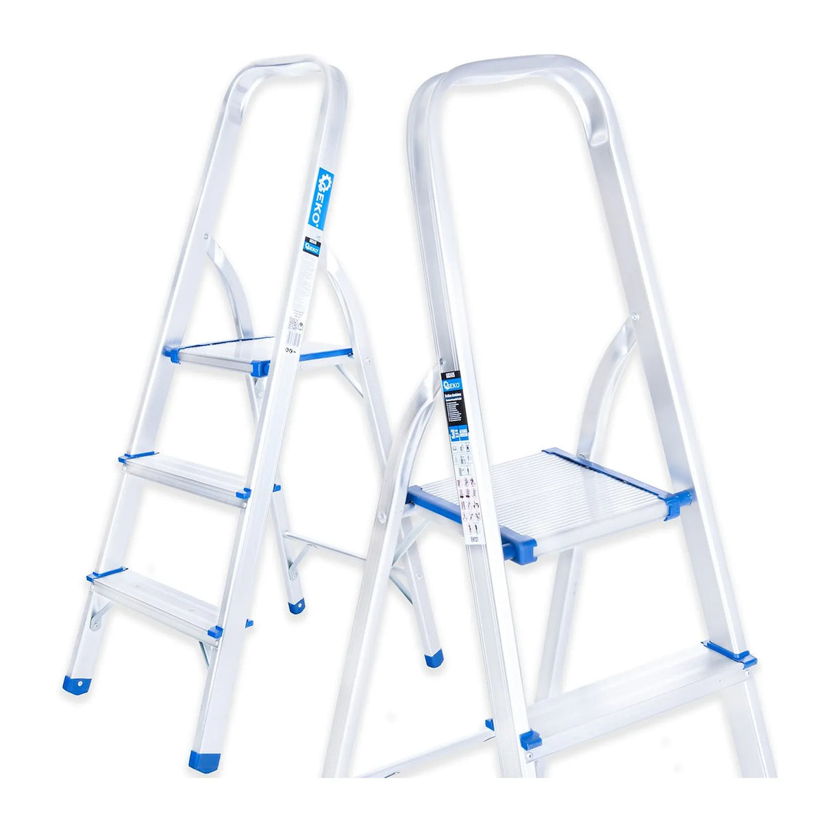 GEKO Aluminium huishoudtrap 3-treden 150 kg