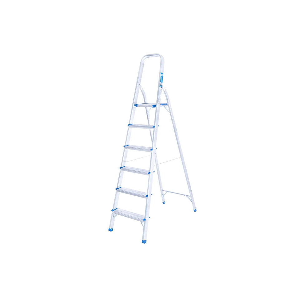 GEKO aluminium 6-traps inklapbare huishoudladder draagkracht 150 kg