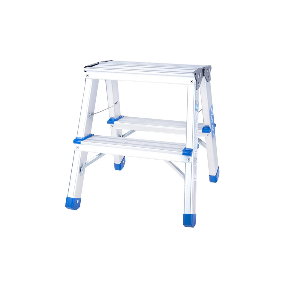 GEKO aluminium dubbelzijdige 2-traps huishoudladder 150 kg