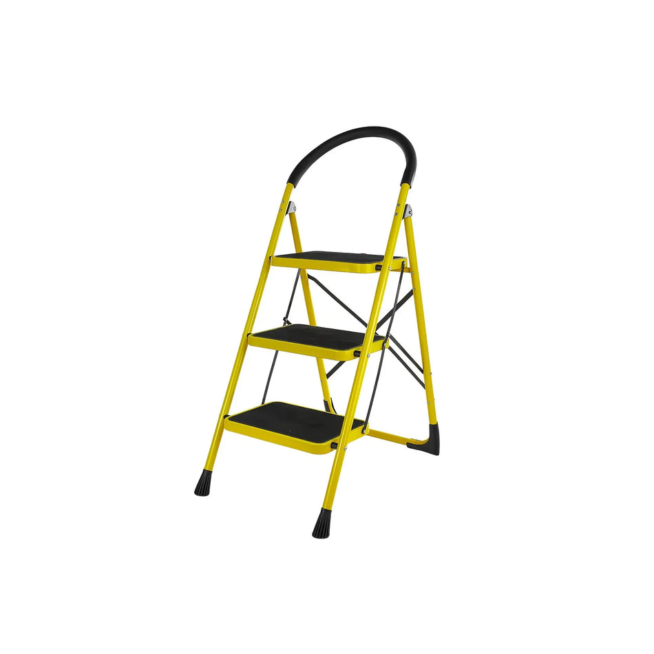 Keltin Opvouwbare driedelige steektrap 111 cm geel-zwart