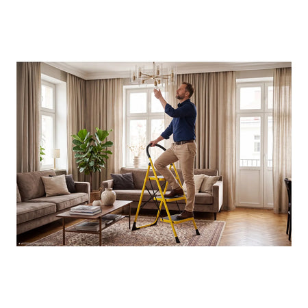 Keltin Opvouwbare driedelige steektrap 111 cm geel-zwart