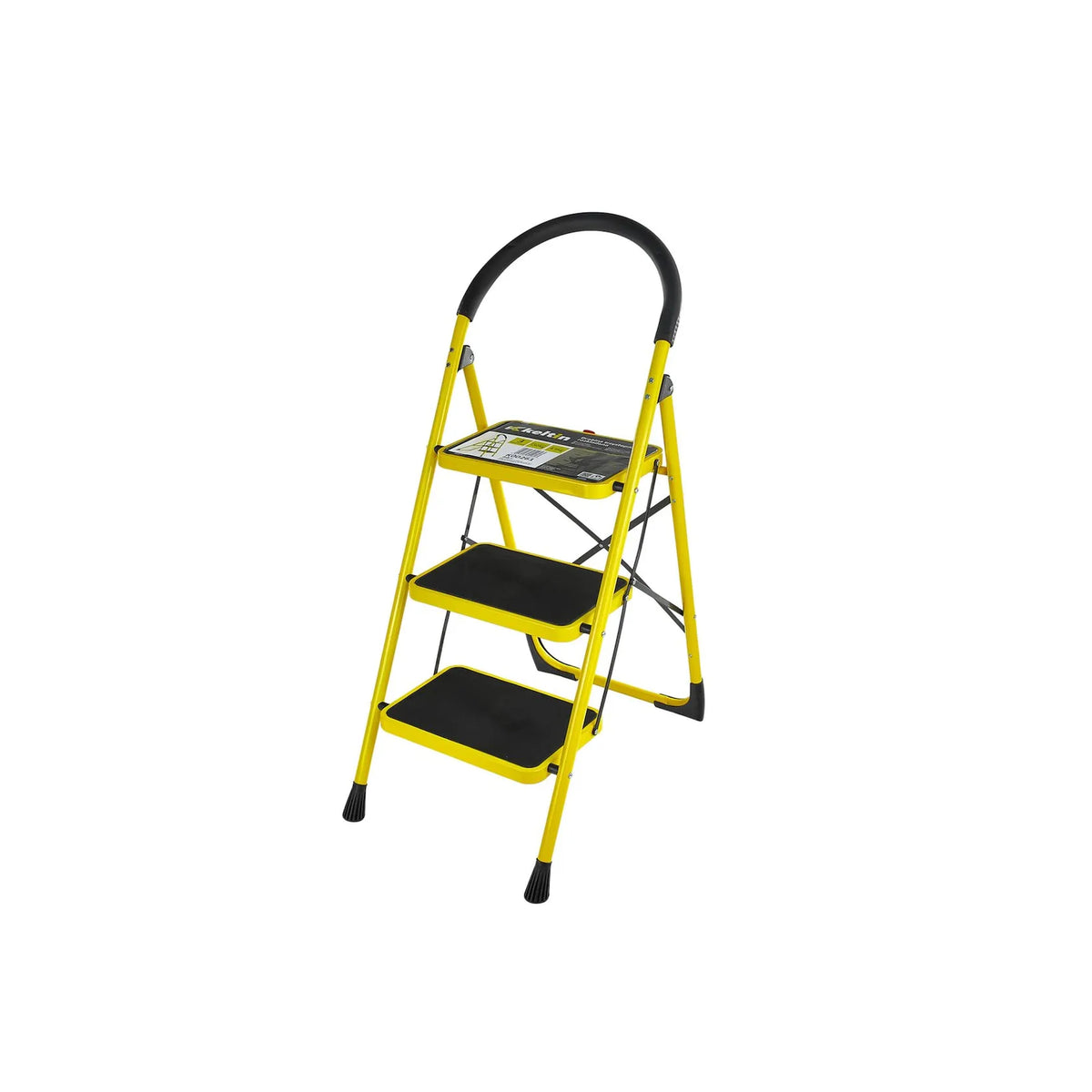 Keltin Opvouwbare driedelige steektrap 111 cm geel-zwart